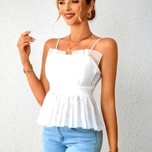 NW/OT Privé pleated Peplum Top